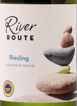Этикетка ВИНО сортовое ординарное "Ривер Рут Рислинг Рейнхессен" 2022г полусухое белое  креп 11%, емк 0.75л.