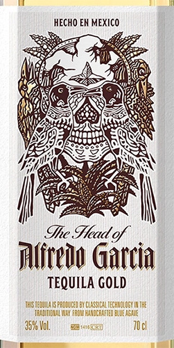 Этикетка Спиртной напиток "Текила Хэд оф Альфредо Гарсиа Голд" креп 35%, емк  0.7л.