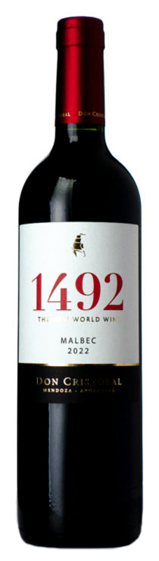 Вино сортовое ординарное 1492 Мальбек Дон Кристобаль 2022г  красное сухое  креп 14%, емк 0,75л