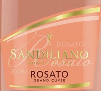 Этикетка ИГРИСТОЕ ВИНО розовое полусладкое "Сандильяно Гранд Кюве Розато"  2020г креп 10%, емк 0.75л.