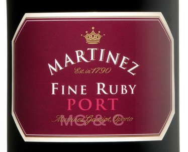 Этикетка Вино ликерное Портвейн Мартинез Файн Руби кр. 0.75л. 19%
