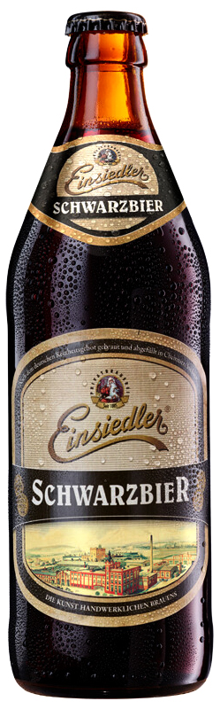 Пиво темное пастеризованное фильтрованное Айнзидлер Шварцбир креп 5%, емк 0,5л бут