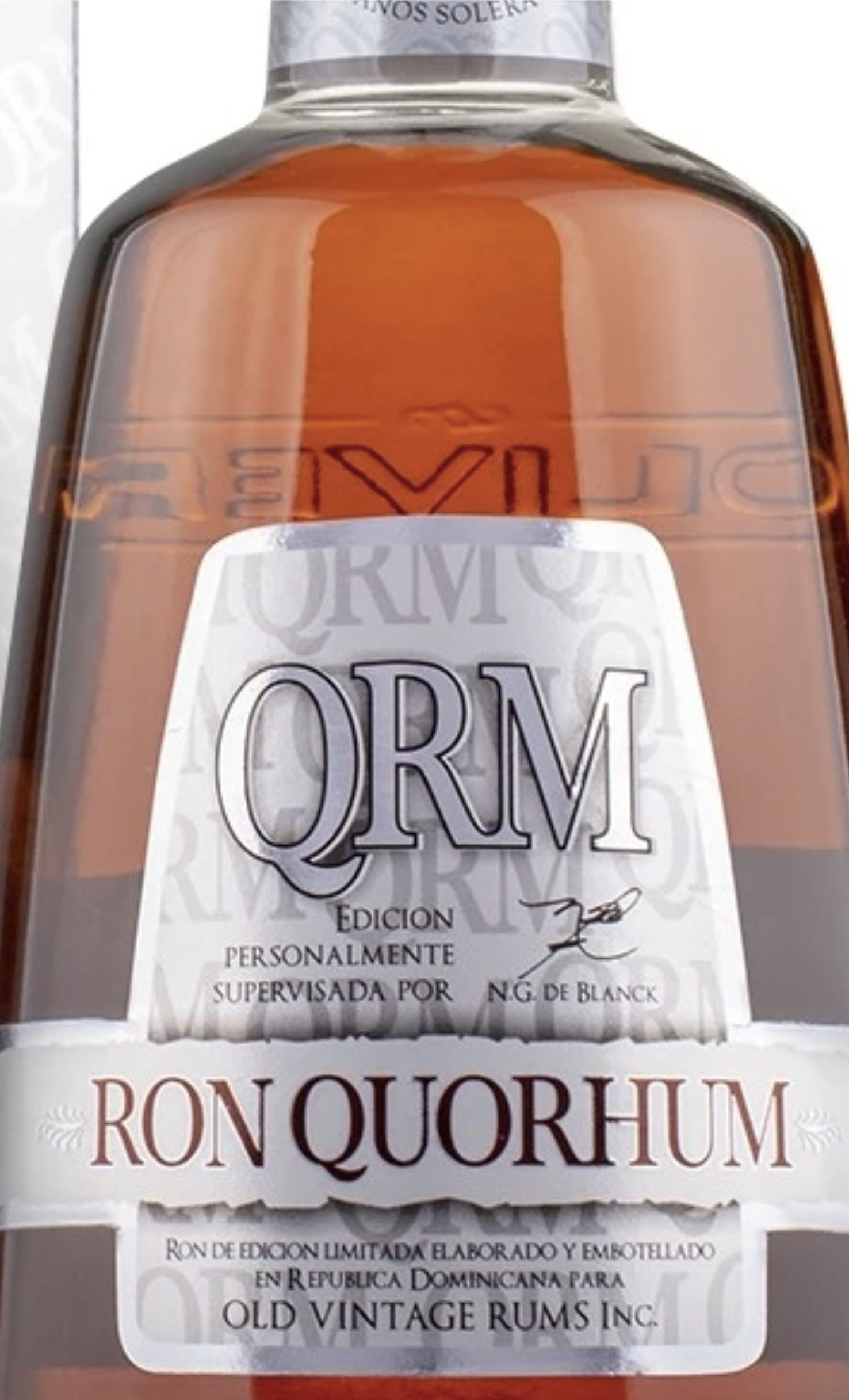 Этикетка Крепкий спиртной напиток РОМ "Кворум" 12 лет п/у /RUM Quorhum 12. креп 40,0%, емк 0,7л
