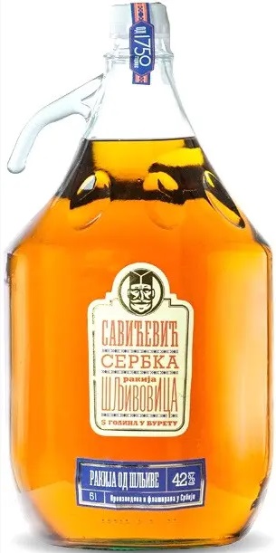 Сербка Ракия Шливовица/Сербская ракия сливовая Крепкий спиртной напиток креп 42%, емк 5.0л.