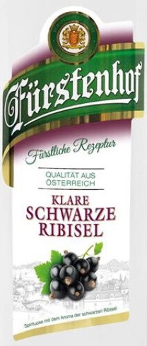 Этикетка Крепкий спиртной напиток Фюрштенхоф Черная Смородина  креп 29%, емк 0,7л