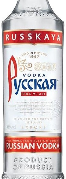 Этикетка Водка "РУССКАЯ" креп 40%, емк 1л