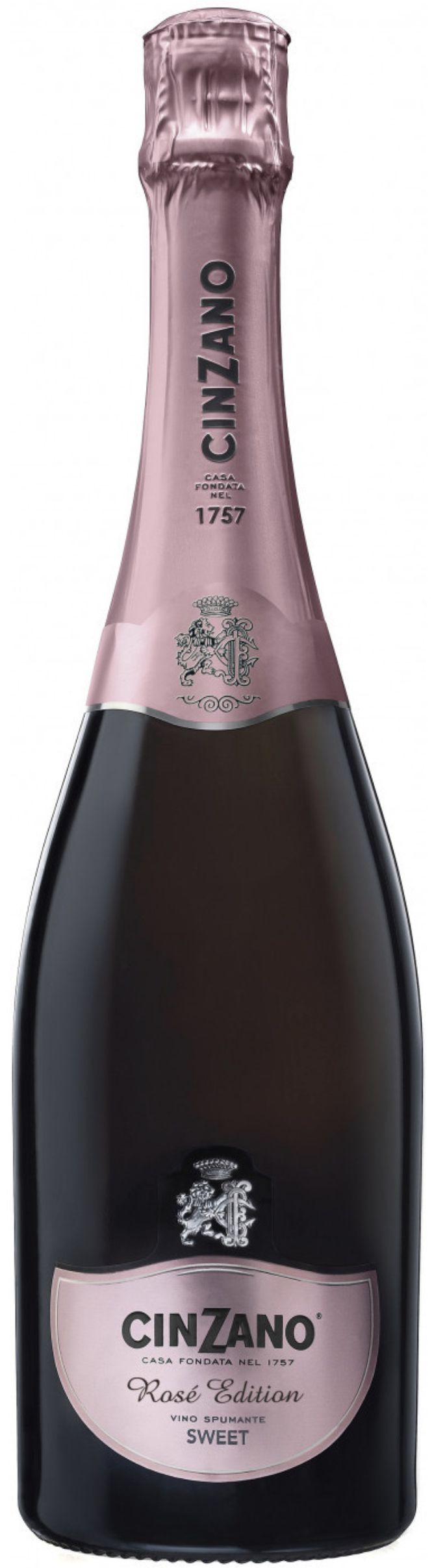 Игристое вино Чинзано Розе, розовое полусладкое, 0.75 л