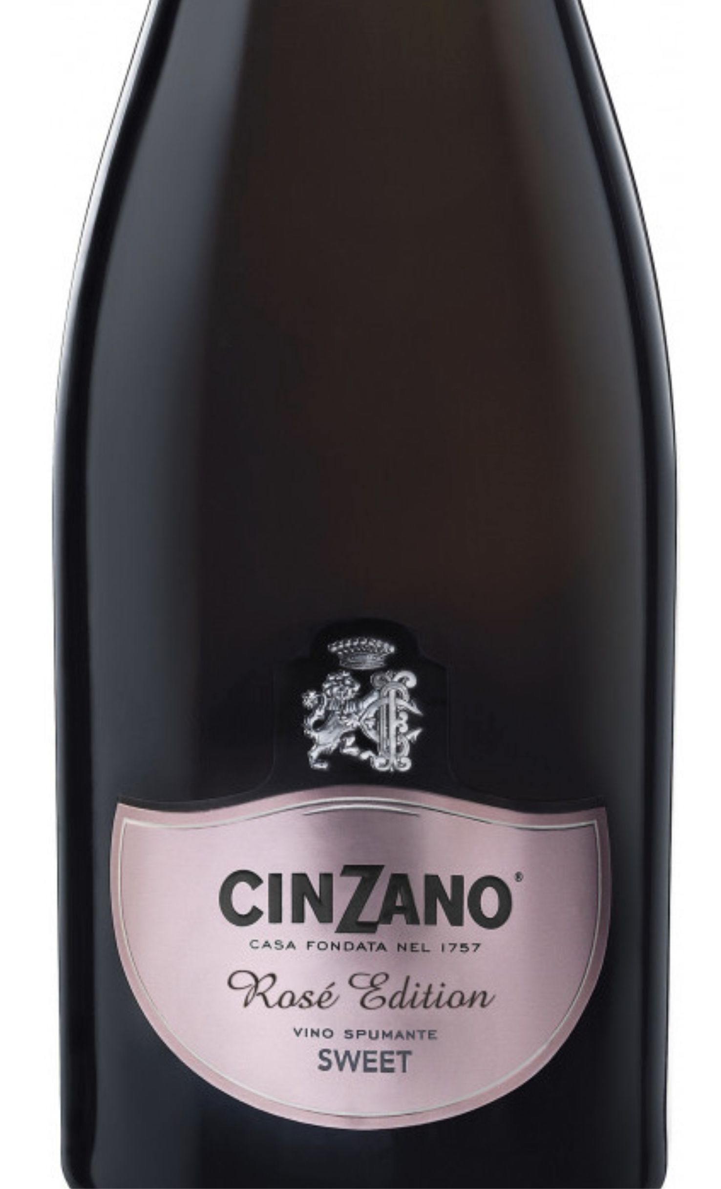Этикетка Игристое вино Чинзано Розе, розовое полусладкое, 0.75 л