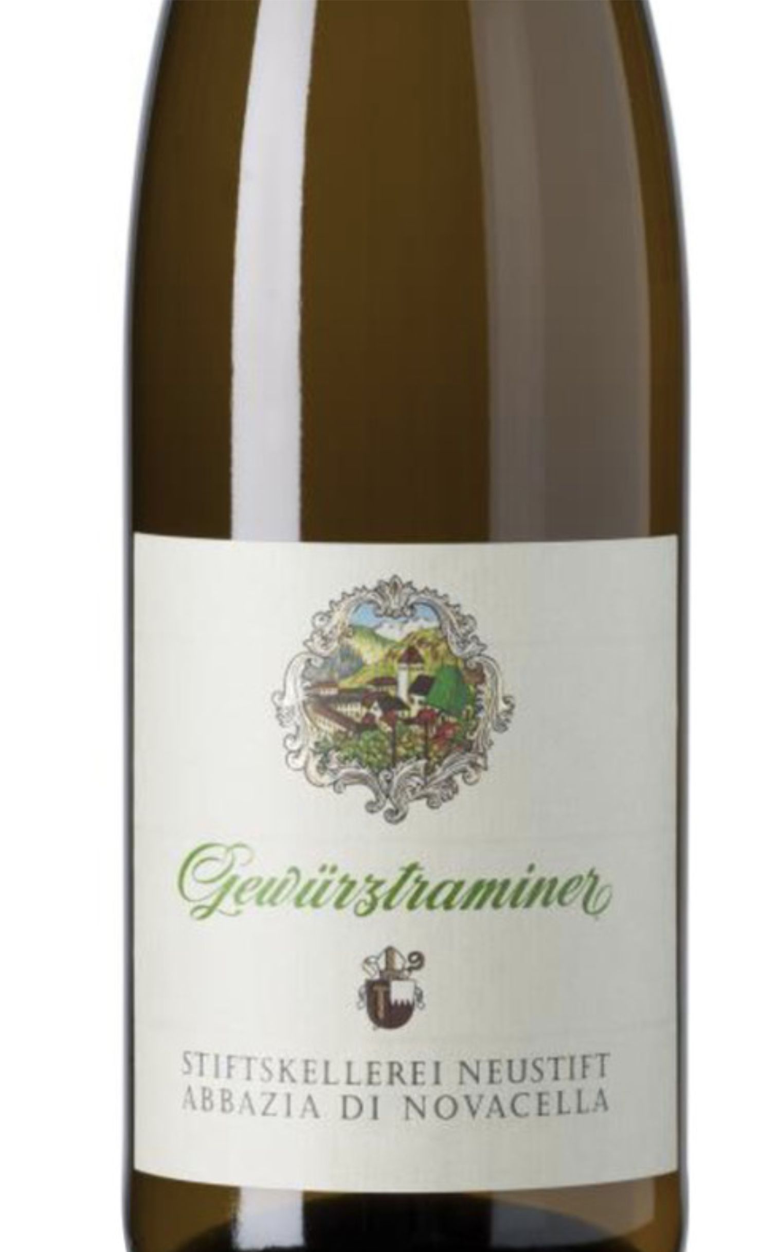 Этикетка Аббация ди Новачелла  Гевюрцтраминер сухое белое 0,75Л