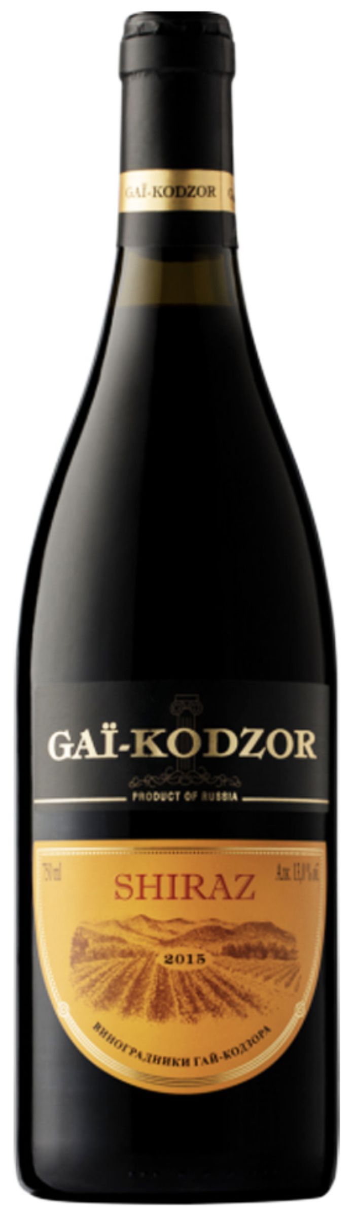 Вино сухое красное "ГАЙ-КОДЗОР ШИРАЗ" (GAI-KODZOR SHIRAZ),  2019г, креп 14%, емк 0,75л