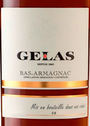 Этикетка Арманьяк "Желас Ба Арманьяк" в деревянном футляре (Gelas Bas Armagnac), 1997г, креп 40%, емк 0,7л. ,Мэзон Желас СА
