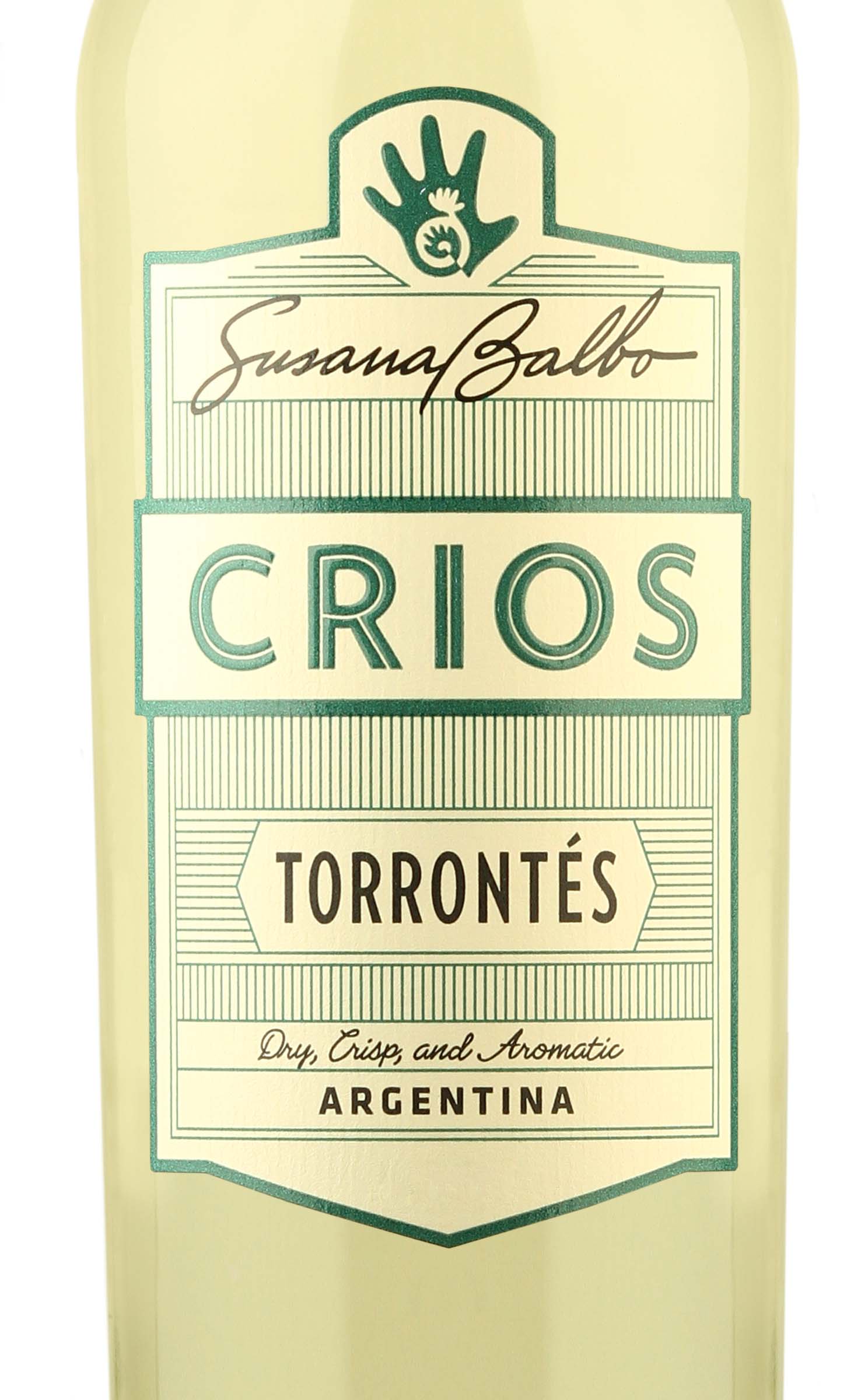 Этикетка Криос Торронтес 2015 белое сухое 0.75л.