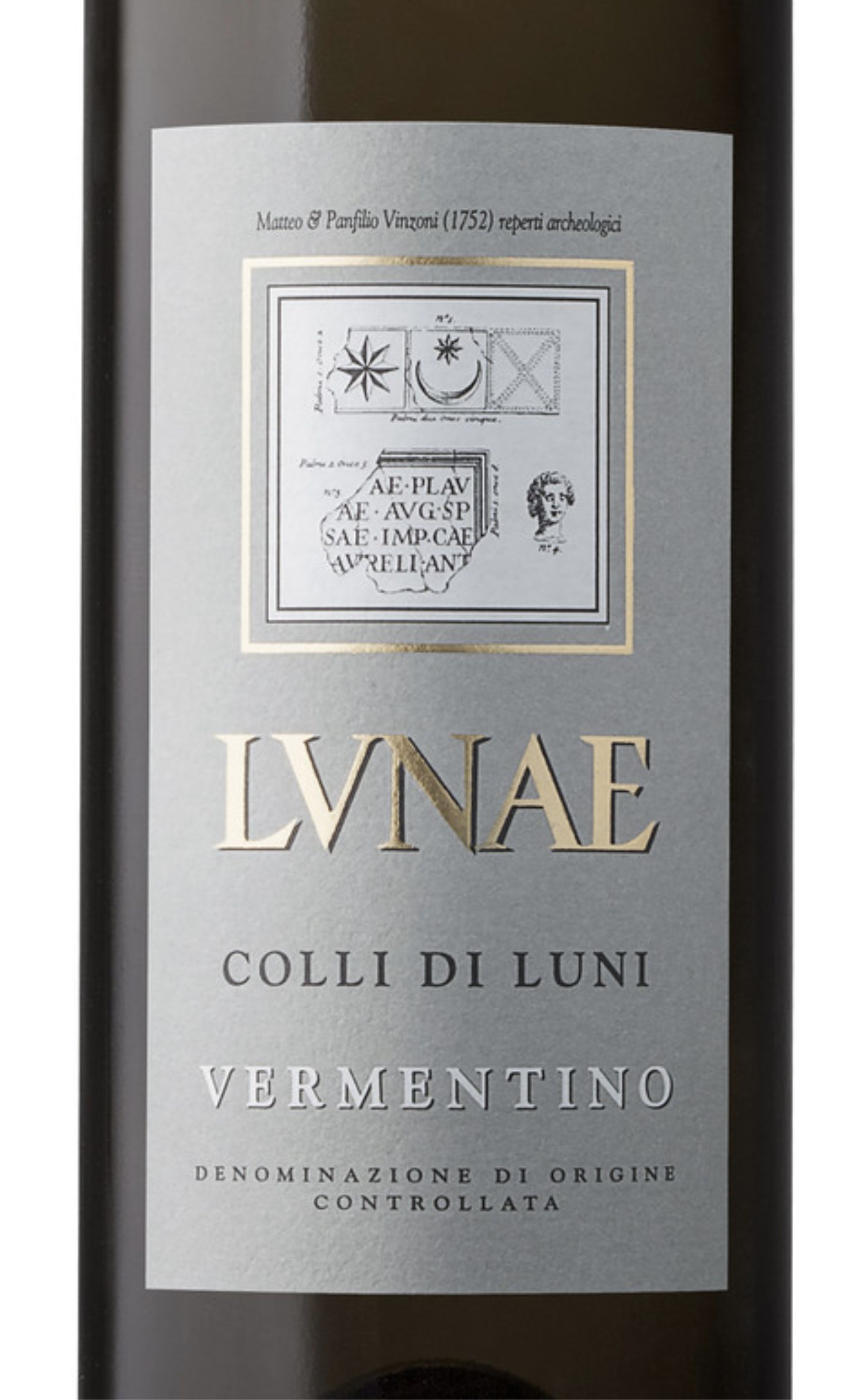 Этикетка Колли ди Луни Верментино Этикетта Гриджа ДОК сухое белое 2018, 12,5%, 0,75л