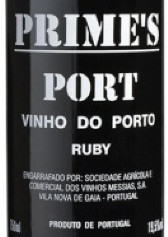 Этикетка Порто Прайм'с Руби красное ликерное 0,75 л.