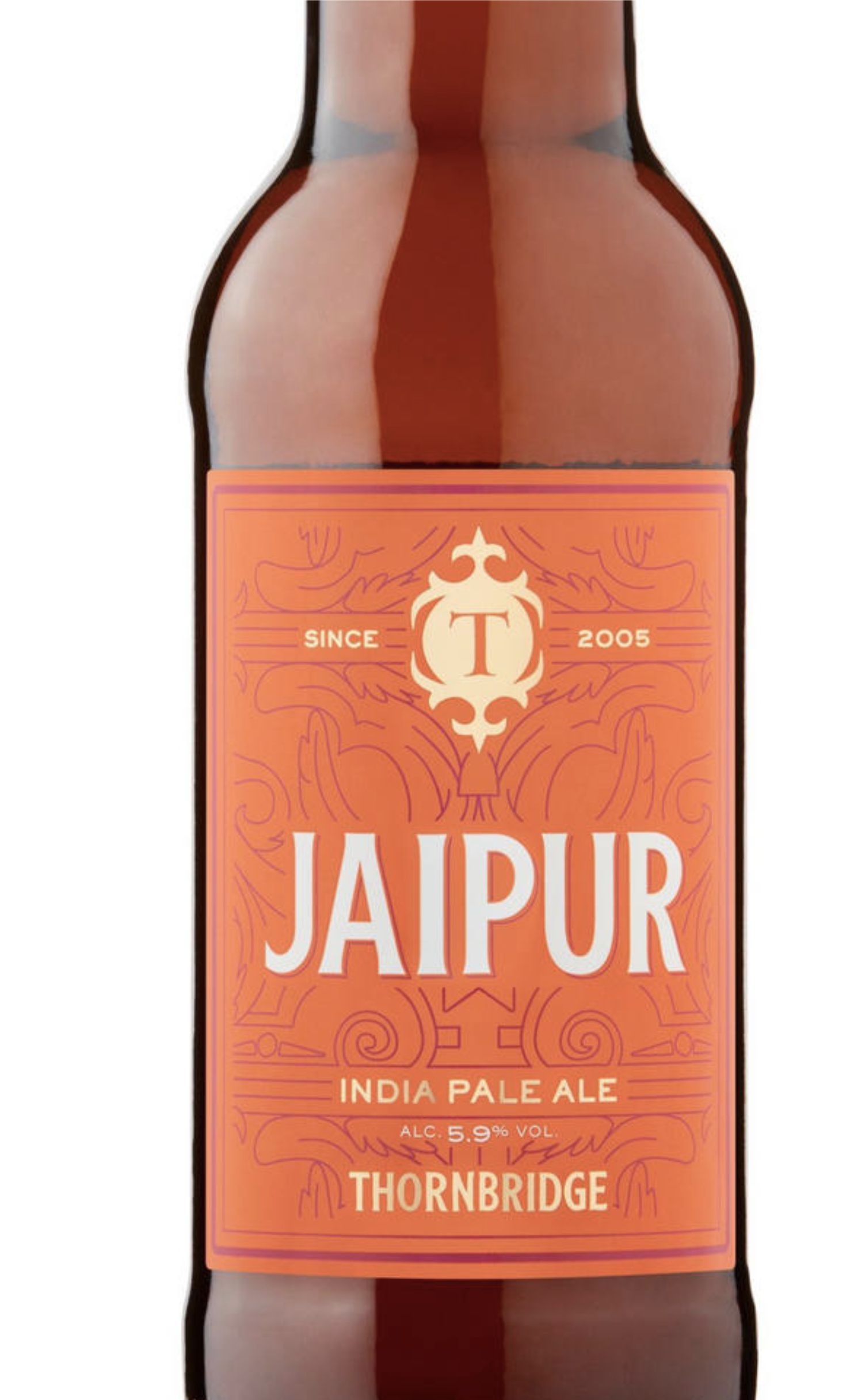 Этикетка Пиво Джайпур светл. непастер. нефильтрован. 0,33л бан. алк.5,9%