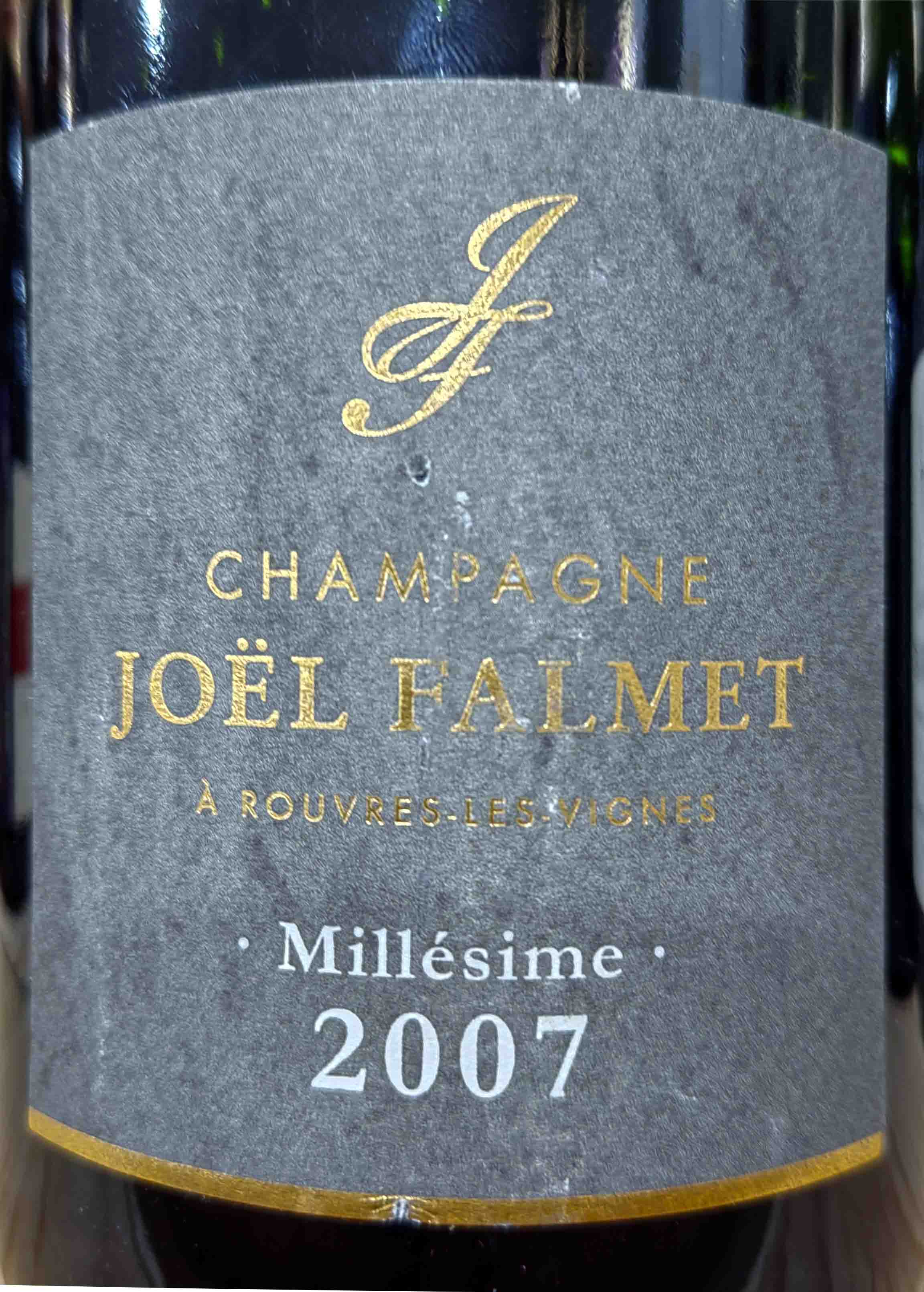 Этикетка Шампань Жоэль Фальме Миллезим 2007 экстра брют белое  0,75