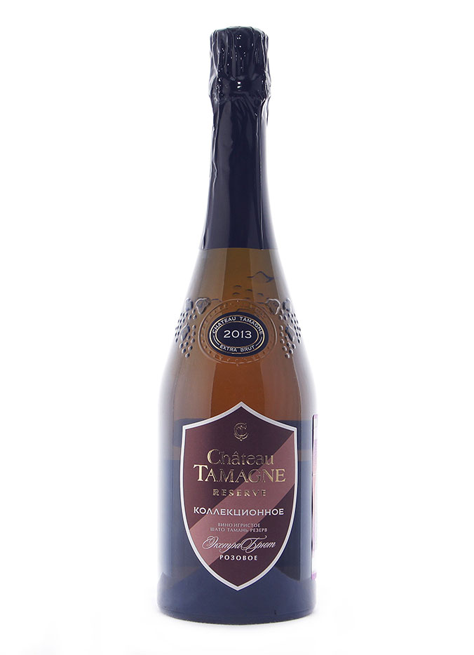 Игристое вино Шато Тамань Резерв 2013 Коллекционное, розовое экстра брют, 0.75 л