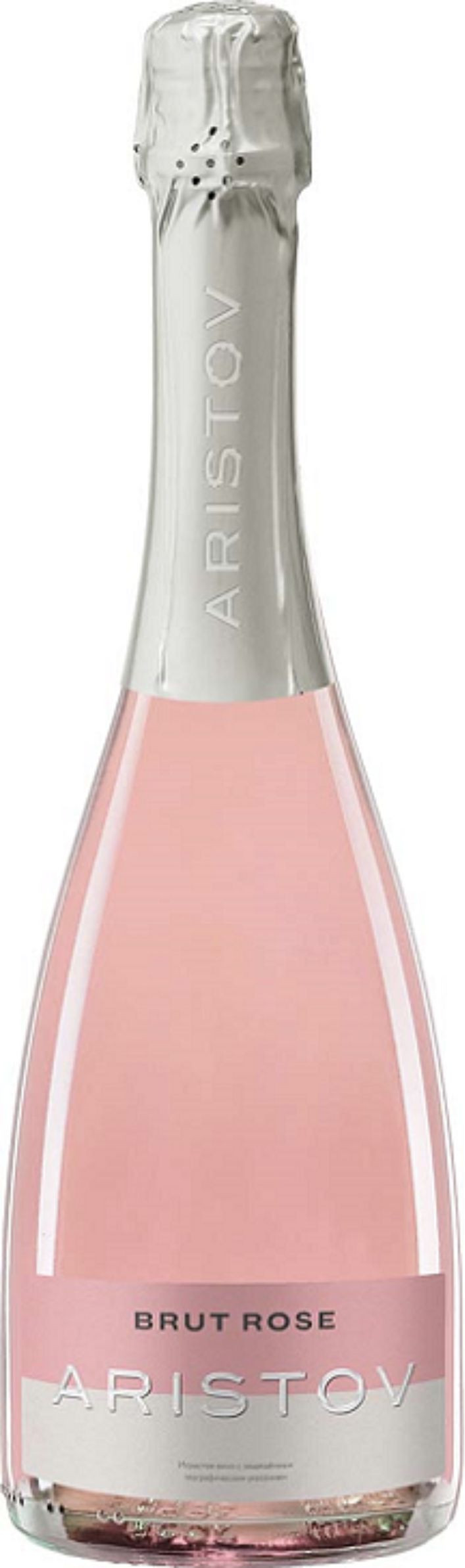 Игристое вино "Аристов", розовое брют, 0.75 л