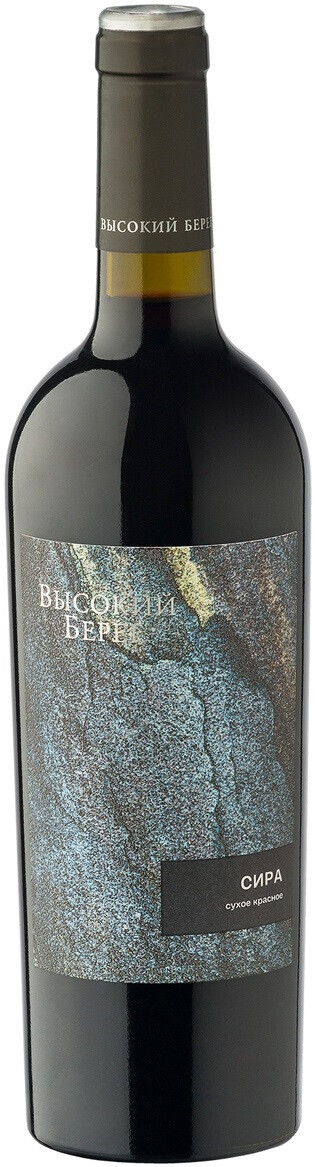 Российское вино Кубань сухое красное Высокий берег. Сира  2020г,75л.