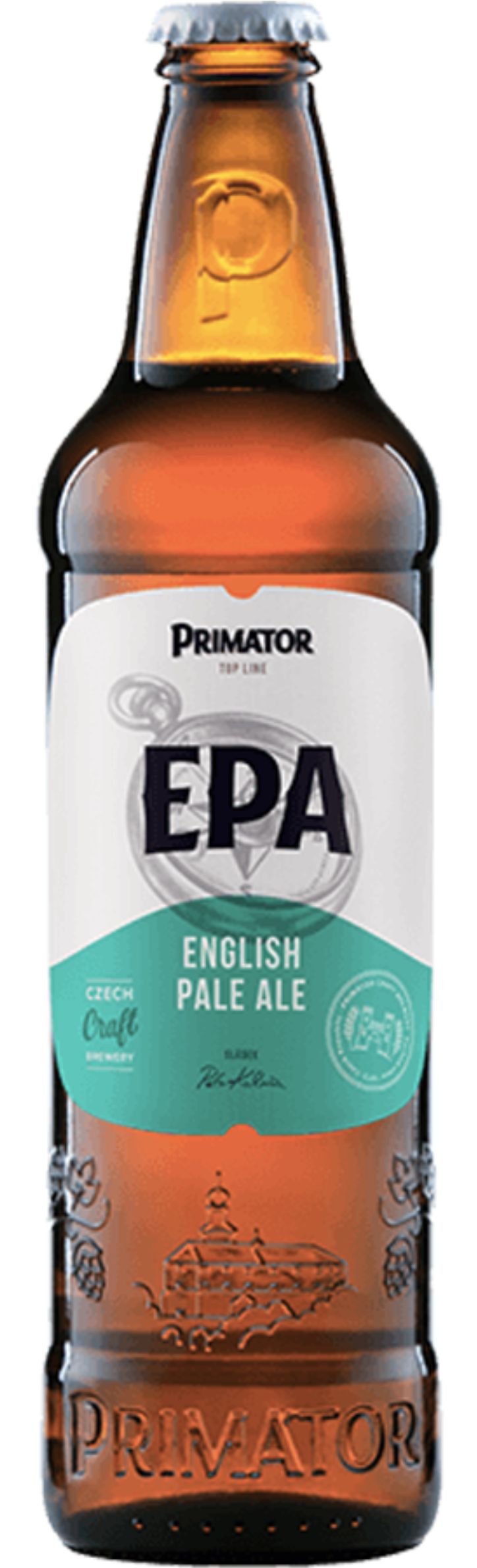 Пиво Приматор ЕПА солодовое светл. пастеризован. фильтрован. 0,5л бут. алк., 5,0%