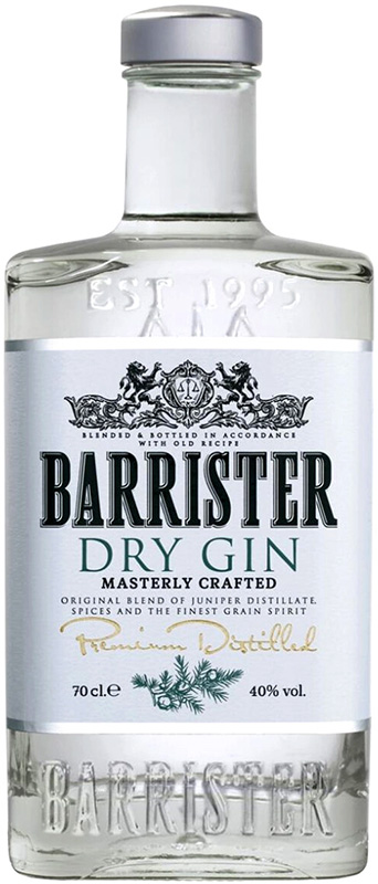 Джин сухой "BARRISTER DRY (БАРРИСТЕР ДРАЙ)"  креп 40%, емк 0,7л