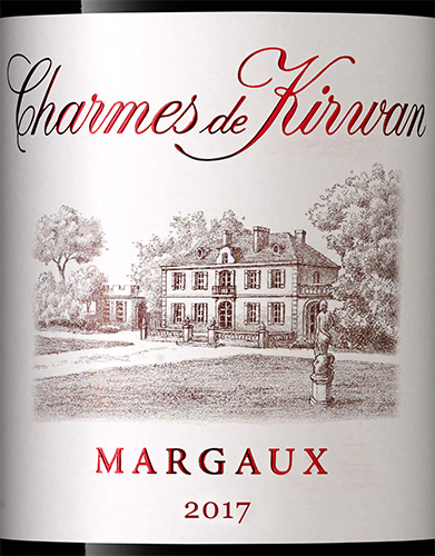 Этикетка ВИНО марочное "Шарм де Кирван Марго" 2017г  сухое красное креп 12,5%, емк 0.75л.