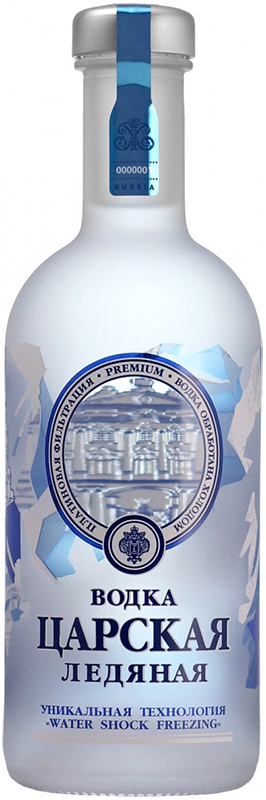 ВОДКА "ЦАРСКАЯ ЛЕДЯНАЯ"  креп  40%, емк 0,5л