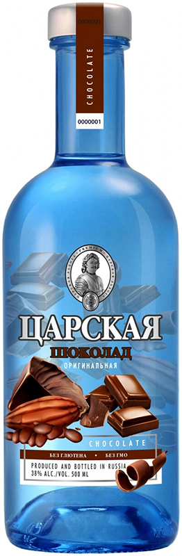 Настойка горькая "ЦАРСКАЯ ОРИГИНАЛЬНАЯ ШОКОЛАД (CZAR'S ORIGINAL CHOCOLATE)"  креп 38%, емк 0,5л