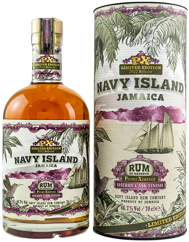 Ром выдержанный "Нэйви Айленд Ямайка Педро Хименес Шерри Каск Финиш креп. 46%,  емк 0,7л п/у