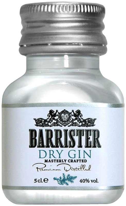 Джин сухой "BARRISTER DRY (БАРРИСТЕР ДРАЙ)"  креп 40%, емк 0,05л