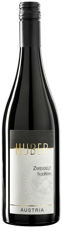 Вино сортовое выдержанное "Хубер Цвайгельт Традишн" 2021г полусухое красное  креп 7,5%, емк 0,75л