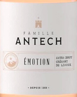 Этикетка ИГРИСТОЕ ВИНО Креман де Лиму Антеш Розе Эмосьон АОС игристое брют розовое  креп 12%, емк 0.75л.