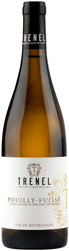 ВИНО сортовое выдержанное "Пуйи Фьюссе Тренель"  2020г сухое белое  креп 13,5%, емк 0.75л.