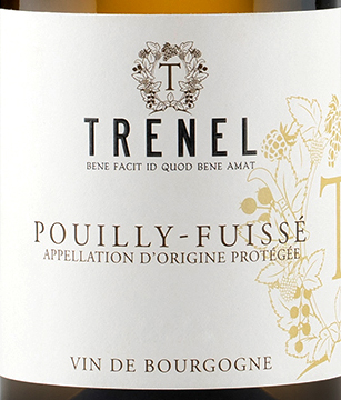 Этикетка ВИНО сортовое выдержанное "Пуйи Фьюссе Тренель"  2020г сухое белое  креп 13,5%, емк 0.75л.