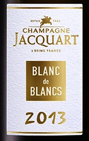 Этикетка ИГРИСТОЕ ВИНО выдержанное "Шампань Жакарт Блан де Блан Винтаж" 2013г брют белое креп. 12.5%, емк 0.75л. п/у