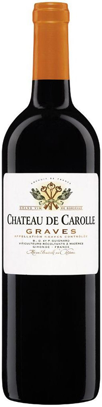 ВИНО выдержанное "Шато де Кароль Грав" 2015г  сухое красное креп 13.5%, емк  0.75л.