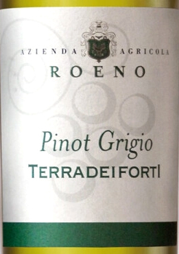 Этикетка ВИНО сортовое ординарное "Пино Гриджио Вальдадидже Террадеифорти" 2020г  сухое белое   креп 13%, емк 0.75л.