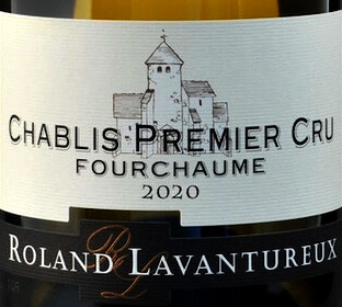 Этикетка ВИНО сортовое выдержанное "Шабли Премье Крю Фуршом Ролан Лавантюро" 2020г сухое белое креп. 12.5%, емк  0.75л.