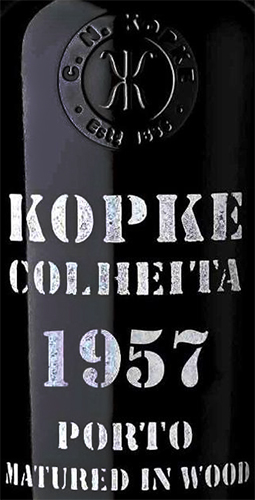 Этикетка Крепленое вино крепкое (портвейн) марочное "Копке Колейта Порто", в деревянной п/у, год урожая 1957, креп. 20%, емк  0,7