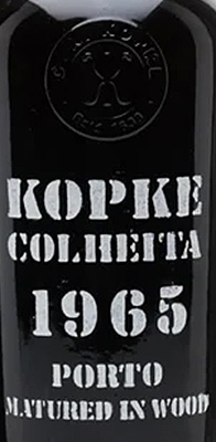 Этикетка Крепленое вино крепкое (портвейн) марочное "Копке Колейта Порто", в деревянной п/у, год урожая 1965, креп. 20%,  емк 0,7