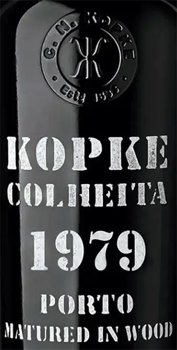 Этикетка Крепленое вино крепкое (портвейн) марочное "Копке Колейта Порто", в деревянной п/у, год урожая 1979, креп. 20%,  емк 0,7