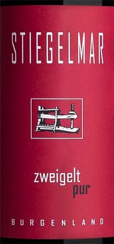 Этикетка ВИНО сортовое ординарное "Штигельмар Цвайгельт Пур Бургенланд" сухое красное креп. 12%, емк  0.75л.