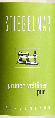 Этикетка ВИНО сортовое ординарное "Штигельмар Грюнер Вельтлинер Пур Бургенланд" 2019г сухое белое креп. 12%, емк  0.75л