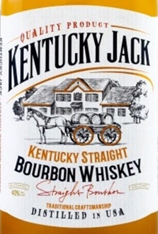 Этикетка ВИСКИ зерновой бурбон "Кентукки Джек" креп. 40%, емк  0.7л.