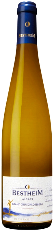 ВИНО сортовое выдержанное "Эльзас Гран Крю Бестхайм Шлоссберг Рислинг" сухое белое  креп 13,5%, емк 0.75л.