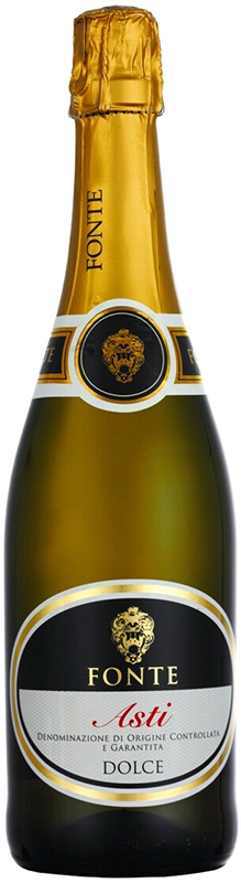 ИГРИСТОЕ ВИНО "Асти Фонте"  2019г сладкое белое креп 7,5%, емк 0.75л.