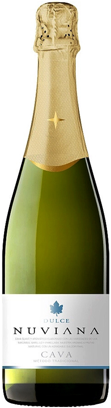 ИГРИСТОЕ ВИНО выдержанное "Кава Нувиана"полусладкое белое креп 11,5%, емк  0.75л.