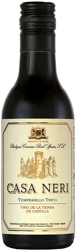ВИНО сортовое ординарное "Каса Нери Темпранильо Тинто"  2020г сухое красное  креп 12,5%, емк 0.187л.