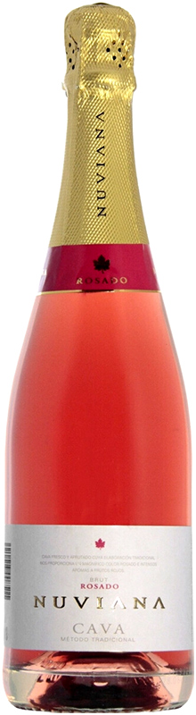 ИГРИСТОЕ ВИНО выдержанное "Кава Нувиана Росадо" брют розовое креп 12%, емк  0.75л.