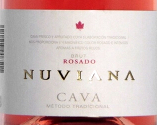 Этикетка ИГРИСТОЕ ВИНО выдержанное "Кава Нувиана Росадо" брют розовое креп 12%, емк  0.75л.